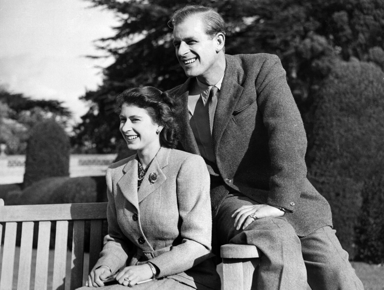 Britain’s Princess Elizabeth – the future Queen Elizabeth II – and her husband Philip, the Duke of Edinburgh, pose during their honeymoon in Broadlands estate, Hampshire, on November 25, 1947. – AFP pic, April 9, 2021