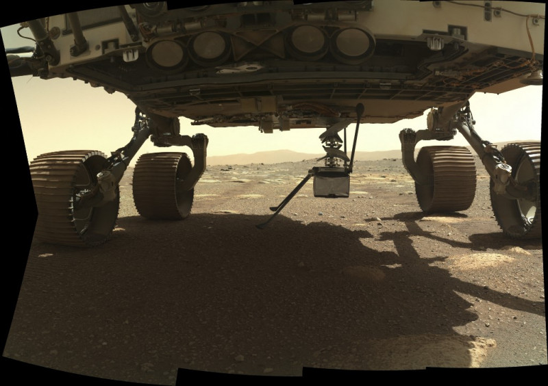 Nasa's Ingenuity helicopter dropped on Mars' surface ahead of flight