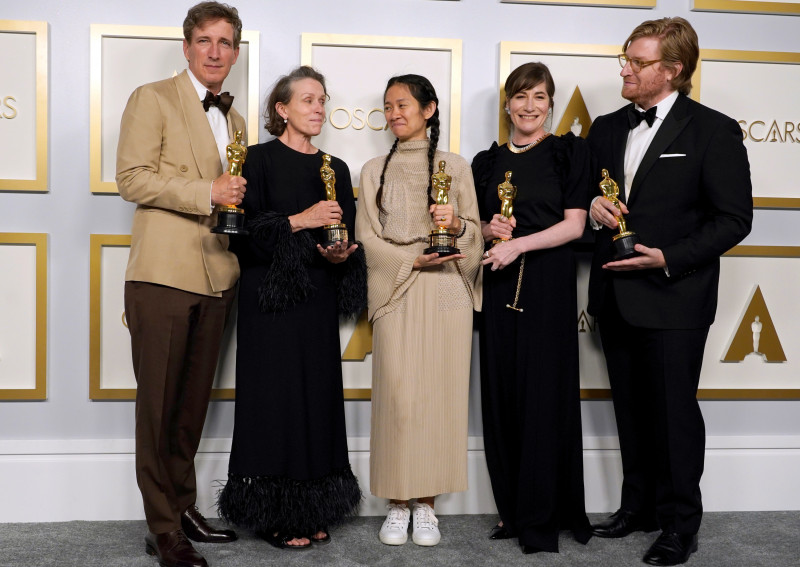 'Nomadland' wins big at pandemic Oscars as Zhao makes history