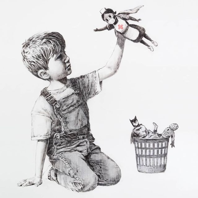 Banksy shows off his British seaside ‘spraycation’