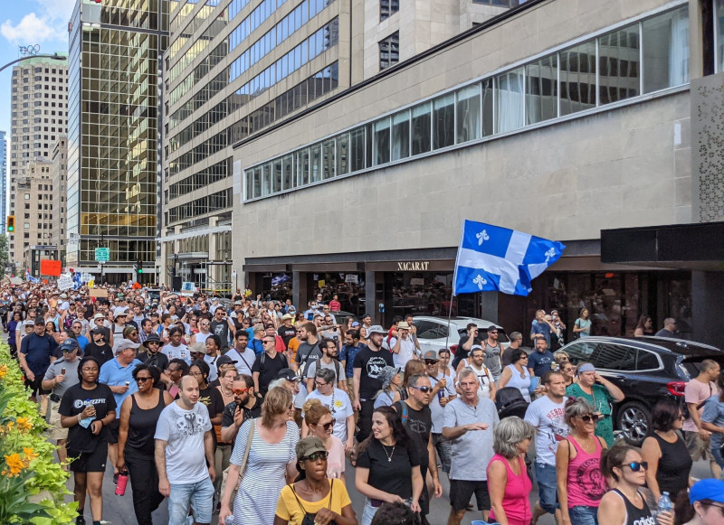 ‘We’re not lab rats’: Thousands rally against Quebec’s vaccine passport