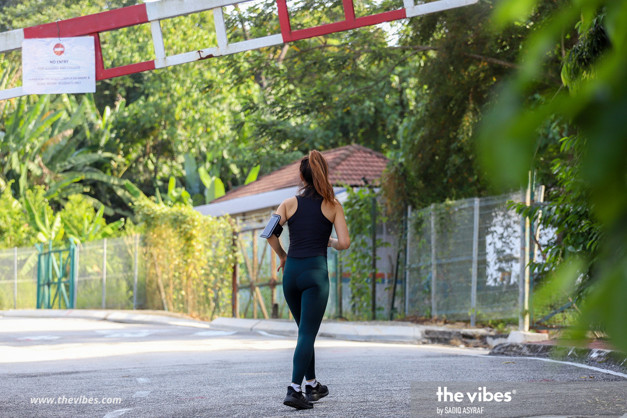 Joggers are advised to observe a slower speed when using Sime Darby Property’s private access road once it reopens. – SADIQ ASYRAF/The Vibes pic, February 26, 2021