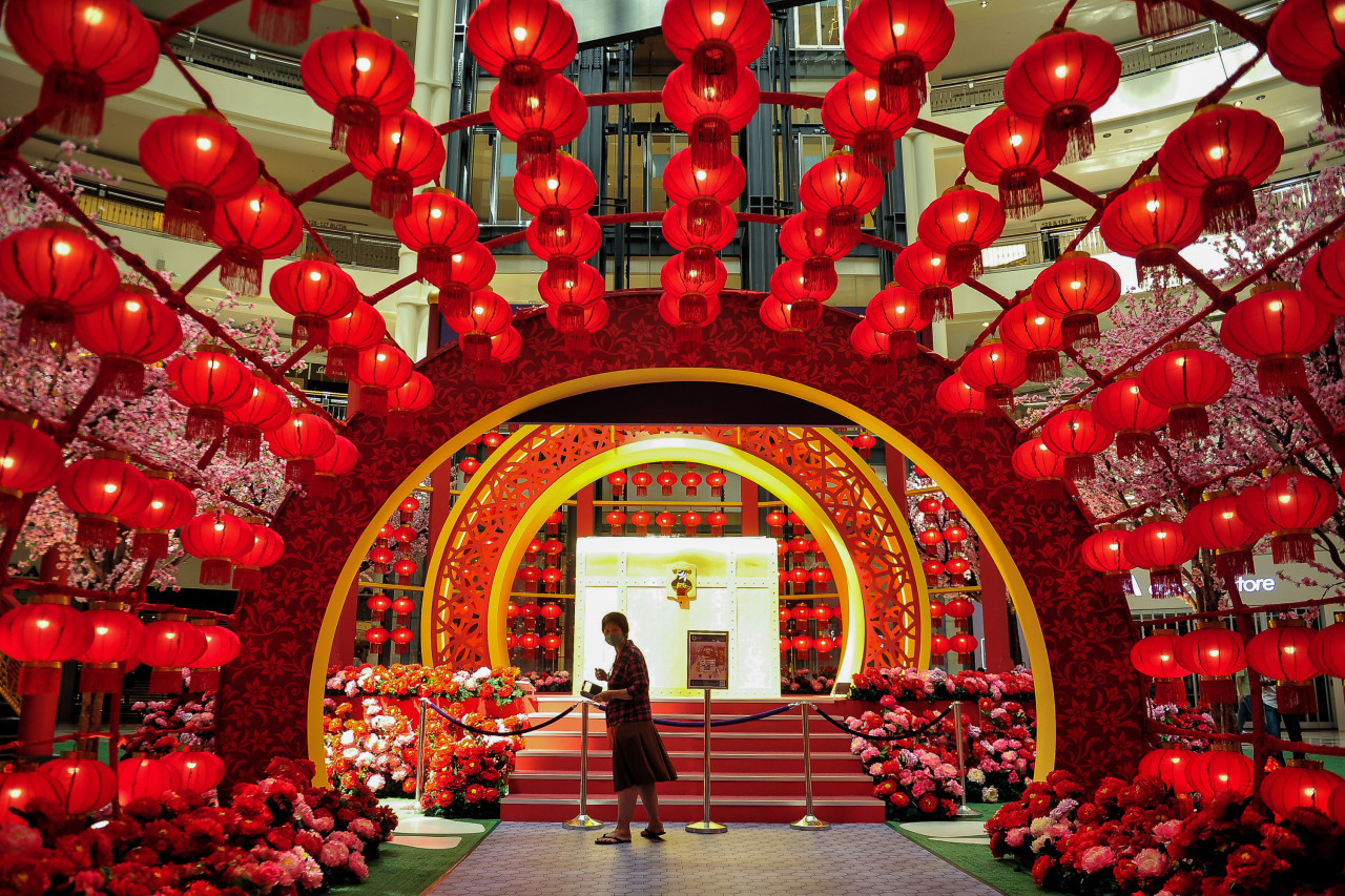 CNY decorations seen in a mall in Kuala Lumpur last month. – Bernama pic, February 5, 2021