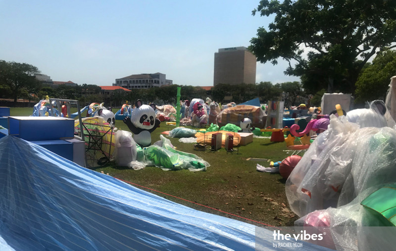 Inflatable decorations at Penang’s Esplanade beckon the curious