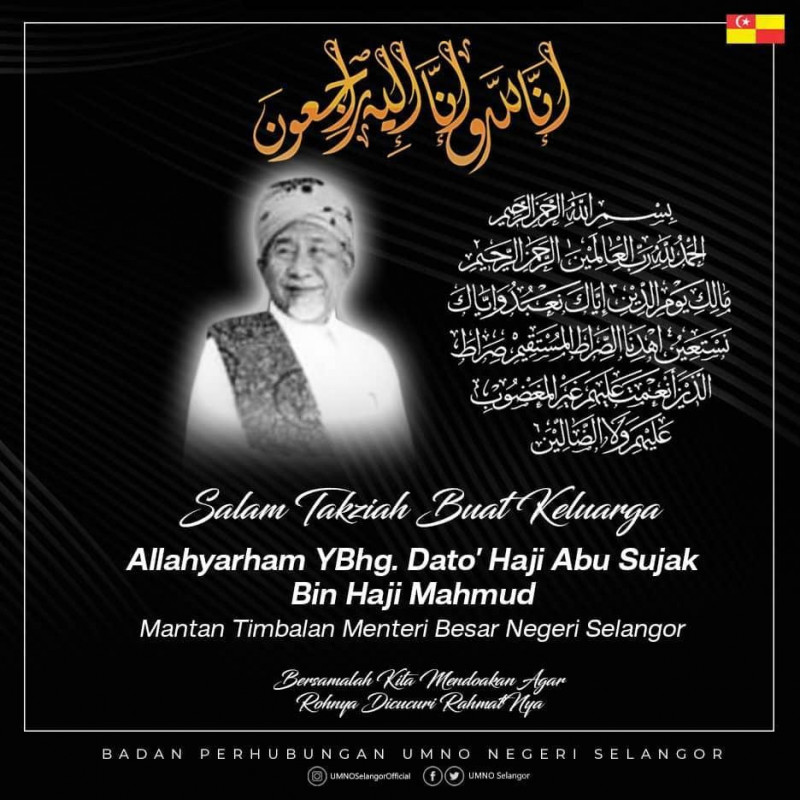 Former S’gor deputy MB Abu Sujak dies at 82