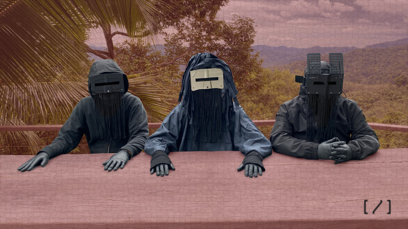 Masked trio Engineering Bureau launches debut single 'Lines'