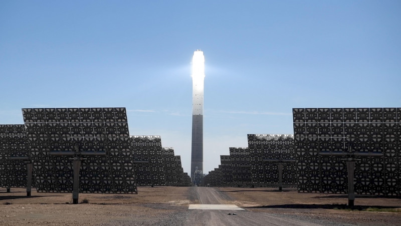 In the Moroccan desert, a generous sun provides solar energy
