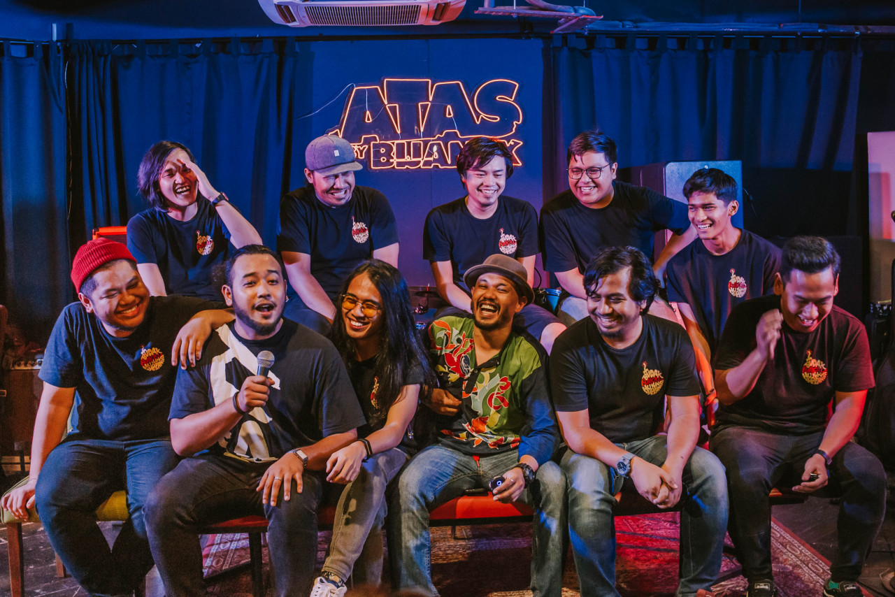 The band having fun in a lighter moment. – Budak Nakal Hujung Simpang, August 8, 2021