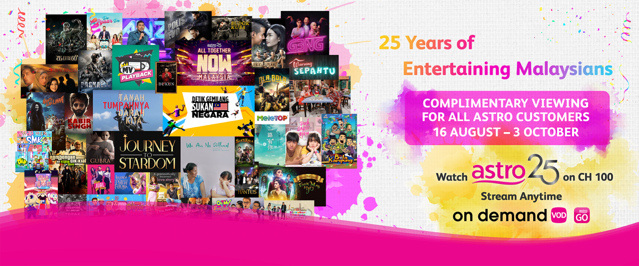 This year's National Day coincides with Astro's 25th anniversary.
