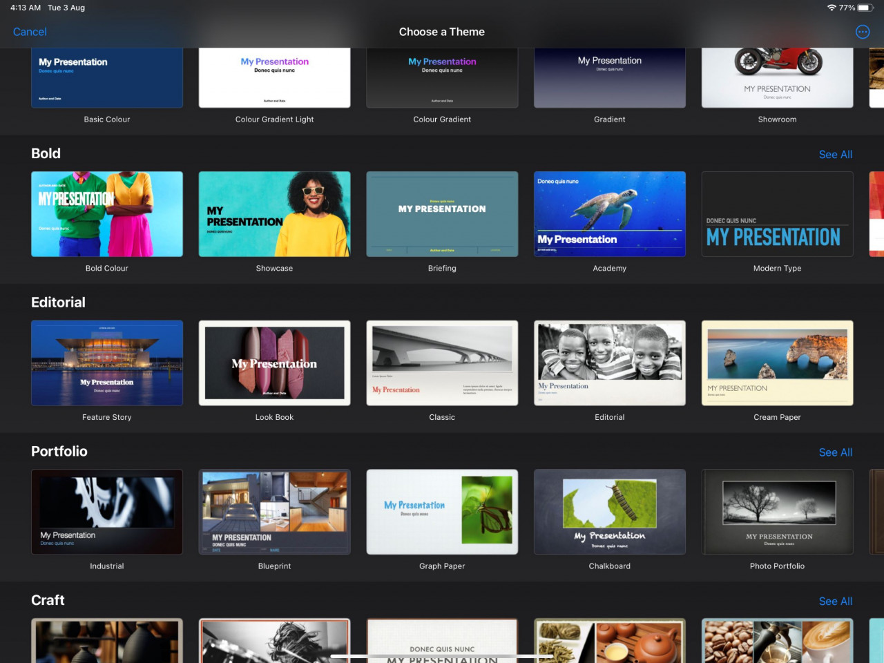 Keynote is Apple’s presentation app built from the ground up for iPhone and iPad. – Apple pic