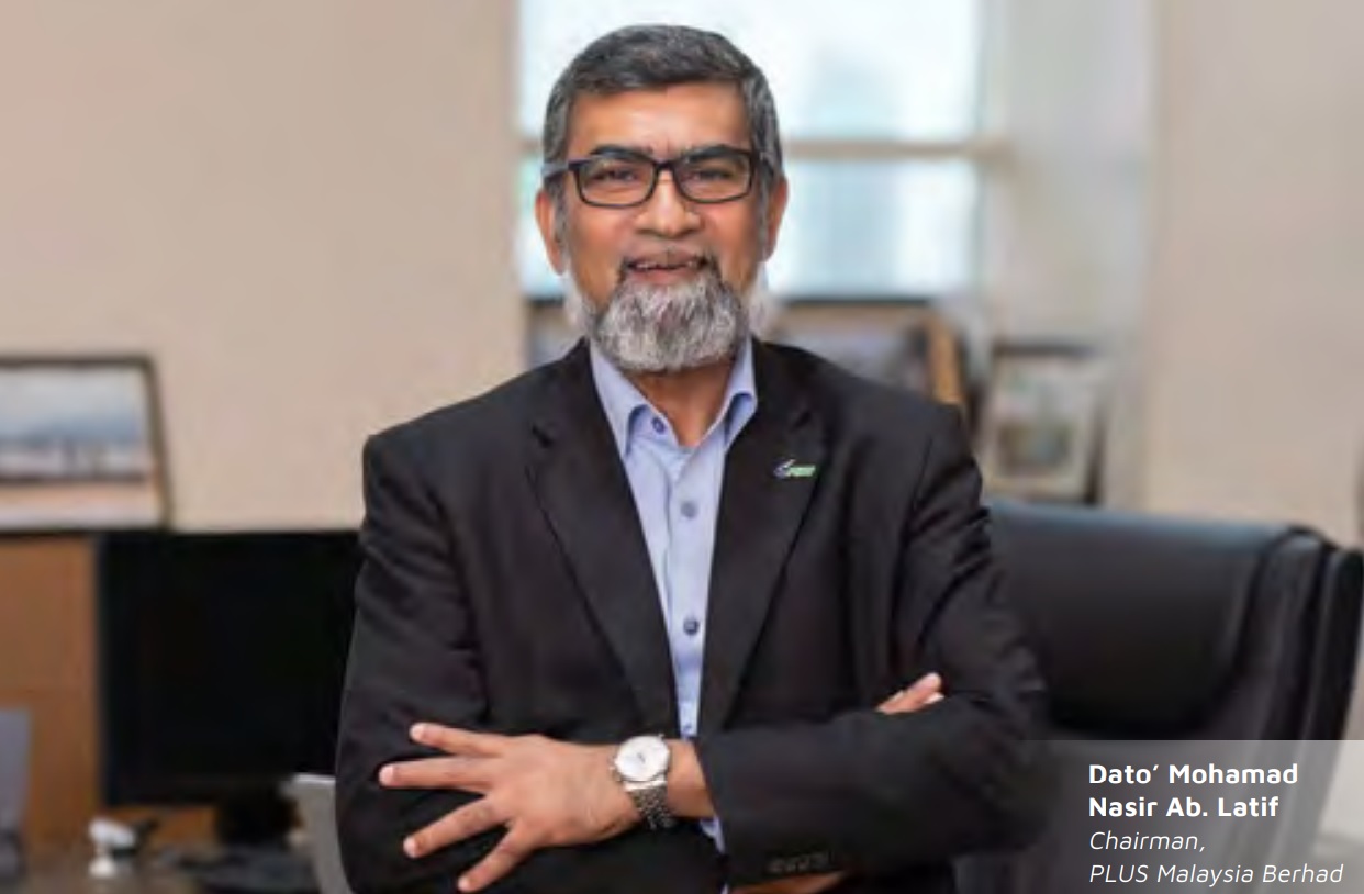 PLUS chairman Datuk Mohamad Nasir Ab Latif says the firm is committed to sustainable development in Malaysia. – PLUS pic, July 1, 2021