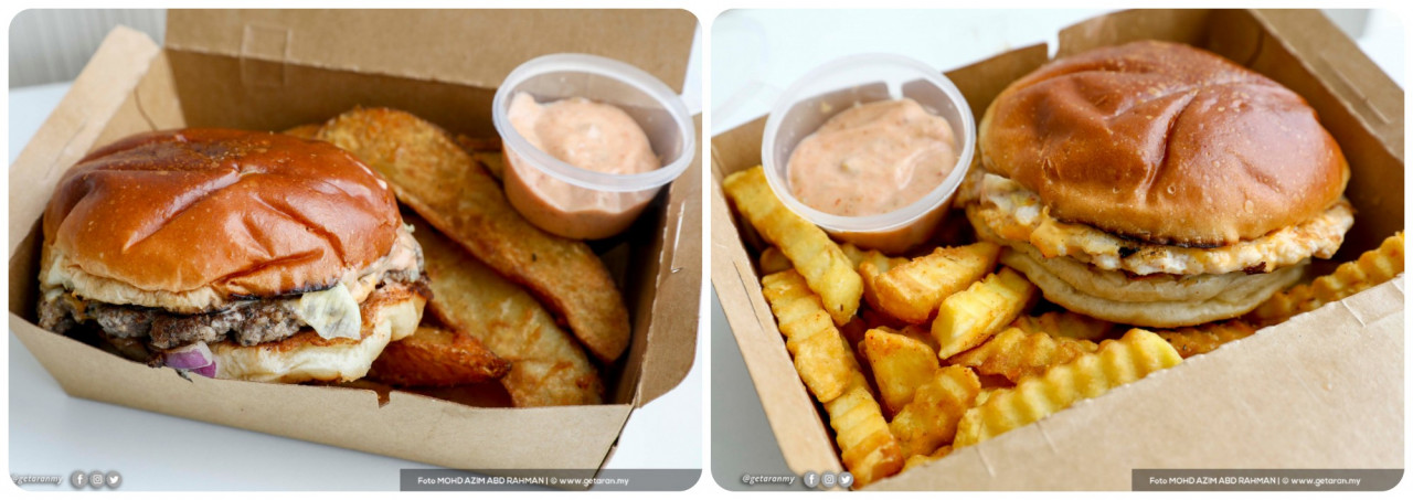 The Beyonce (L) and Ariana (R) burgers. – Getaran pic