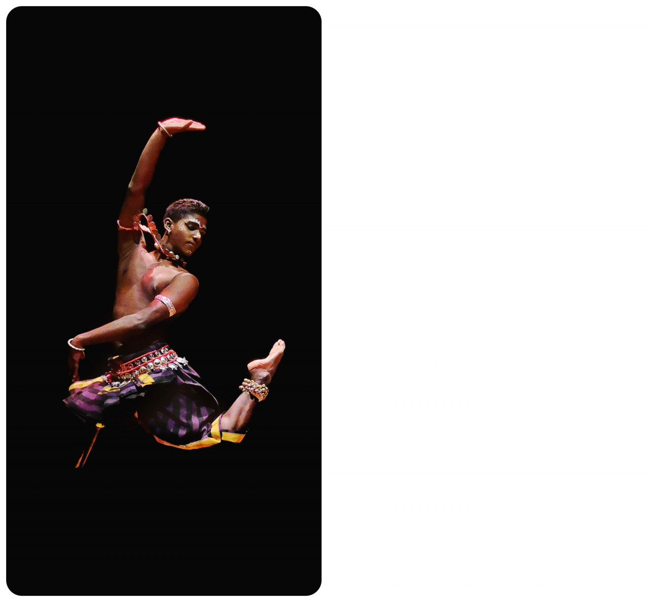 Dheva Kumaran from Sutra Dance Outreach Program, 2020. – Photo by Karthik Venkataraman