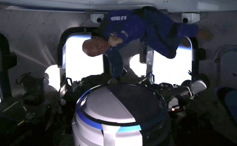 World’s richest man Jeff Bezos blasts into space
