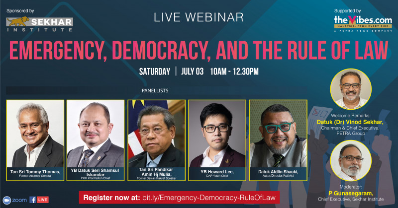 Former AG, ex-Parliament speaker to feature in webinar on emergency
