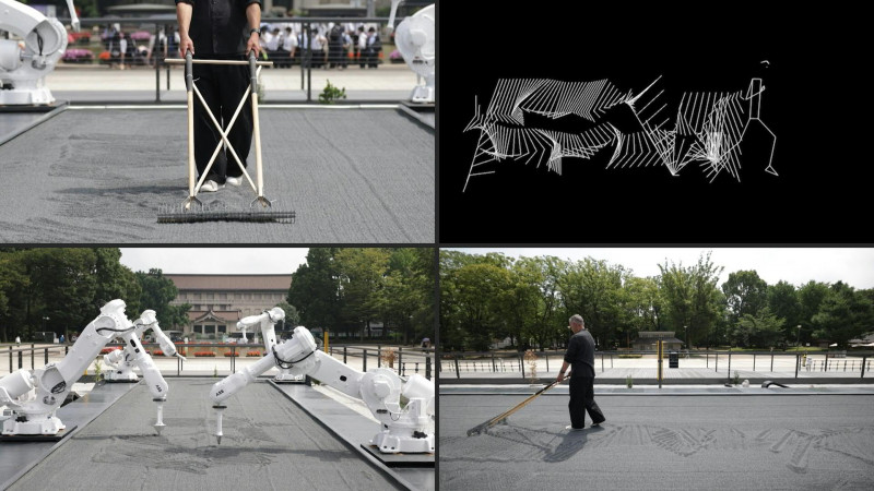 Olympic athletes inspire robotic zen garden in Tokyo