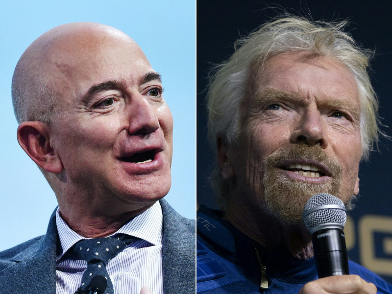 Branson v Bezos: billionaires race to space