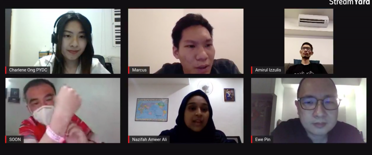 Soon Lip Chee (bottom row, left) and other Covid-19: Sampai Bila Chat panellists. – Screen grab, June 5, 2021