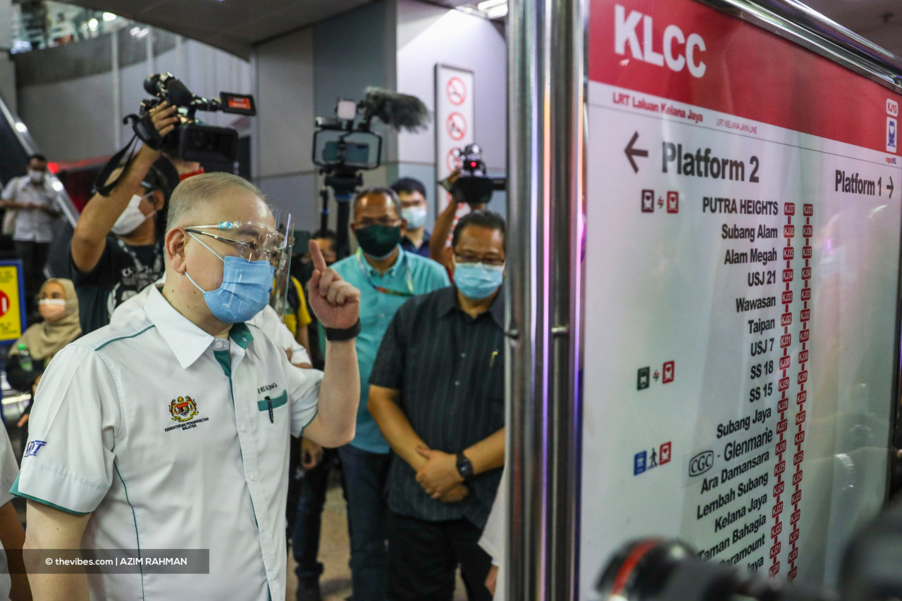Transport Minister Datuk Seri Wee Ka Siong says the unfavourable conditions in the LRT tunnel could have resulted in the Train 40 hostler being unable to identify the track section numbers. – The Vibes file pic, June 10, 2021