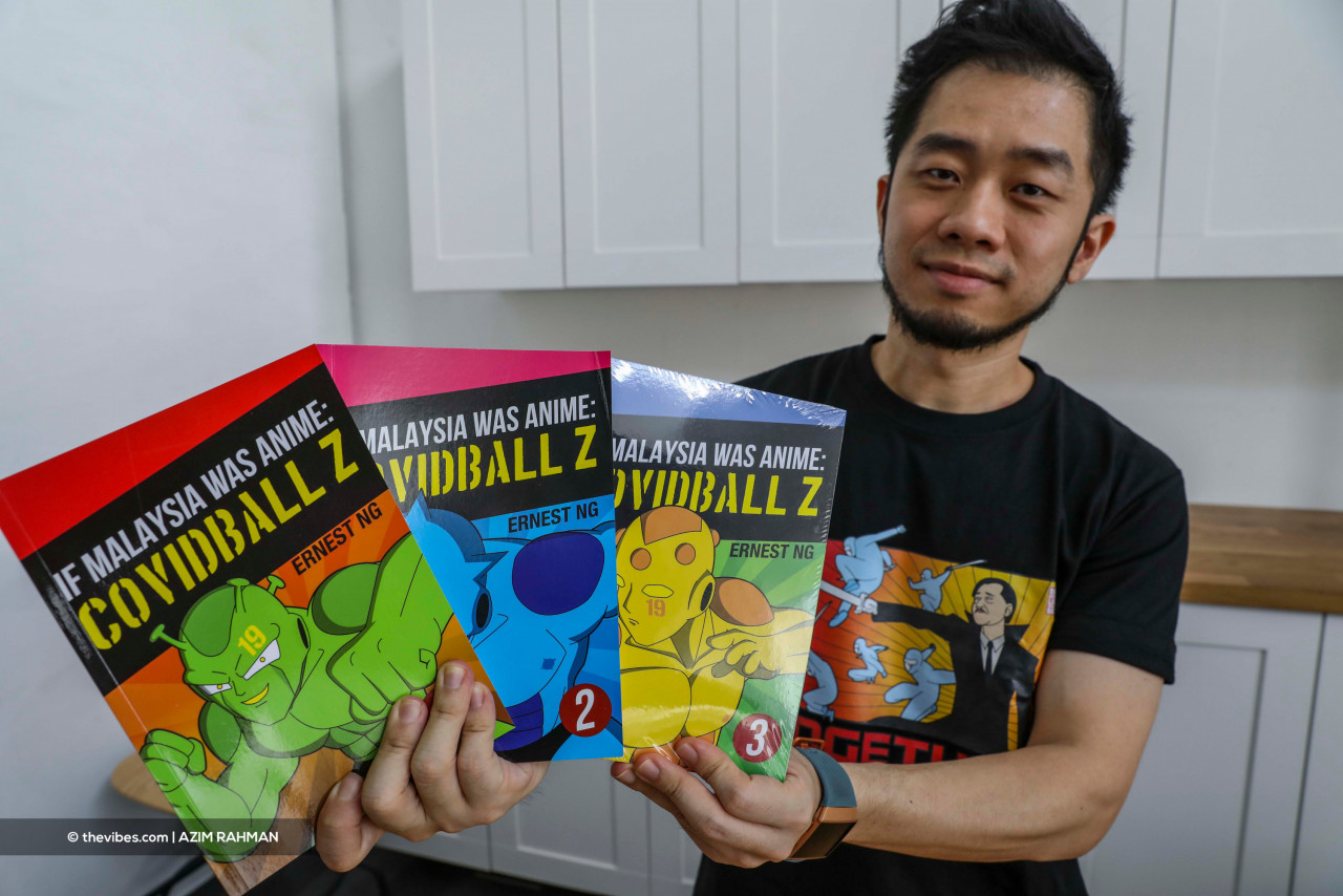 'Covidball Z' is inspired by Ernest Ng's love of anime, specifically the enormously popular 'Dragonball Z' series.