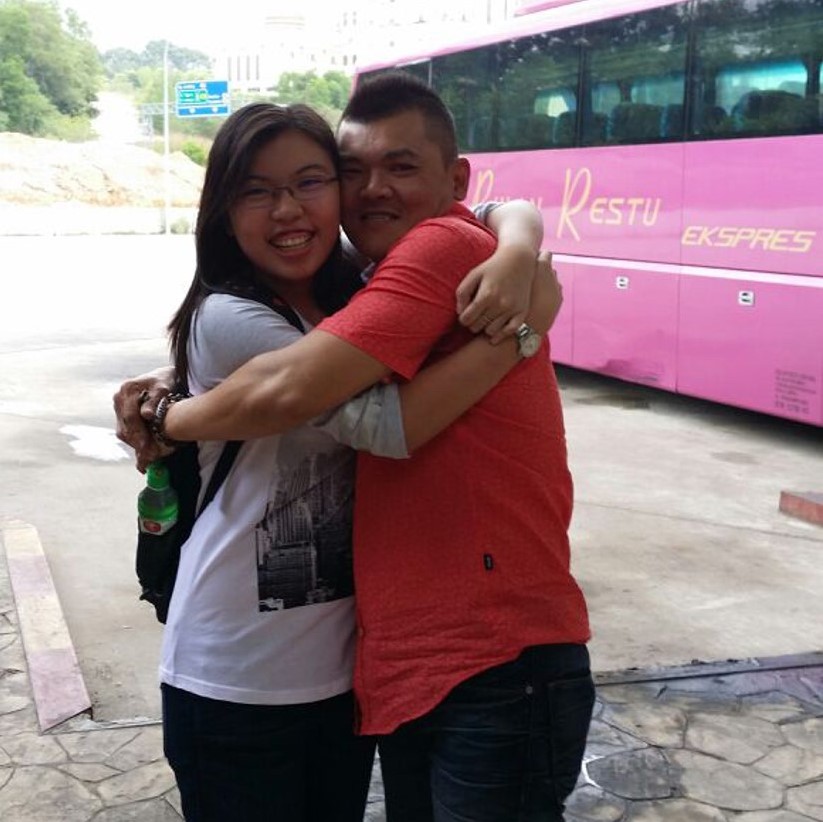At the bus station, before I head back to Selangor for college. – Pic courtesy of Nicole Ng