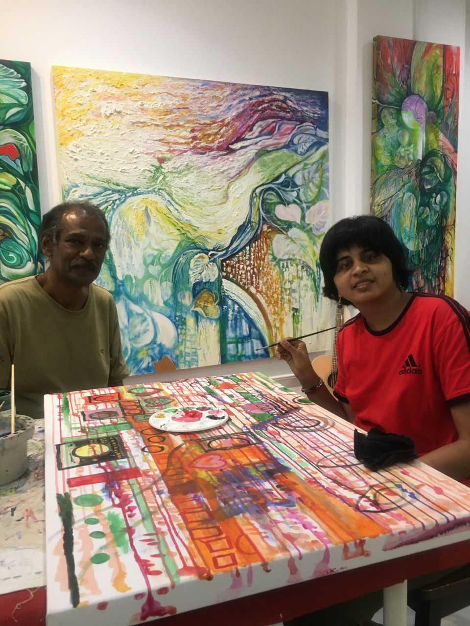 Nanthini occupied herself with art while looking after me during this difficult time. - Pic courtesy of Dharsini Ganeson