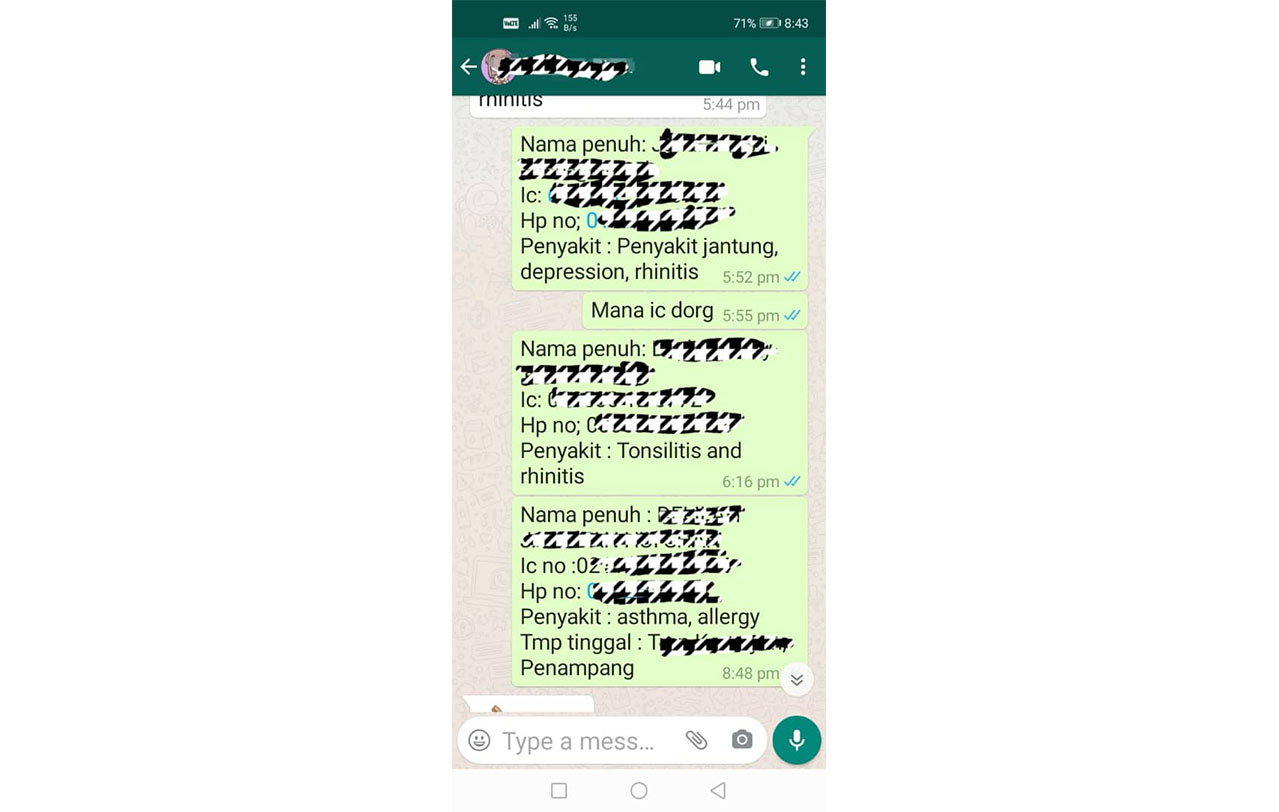 A WhatsApp exchange showing people abusing Phase 2 of the national Covid-19 vaccination drive to get early slots. – Screen grab, June 30, 2021