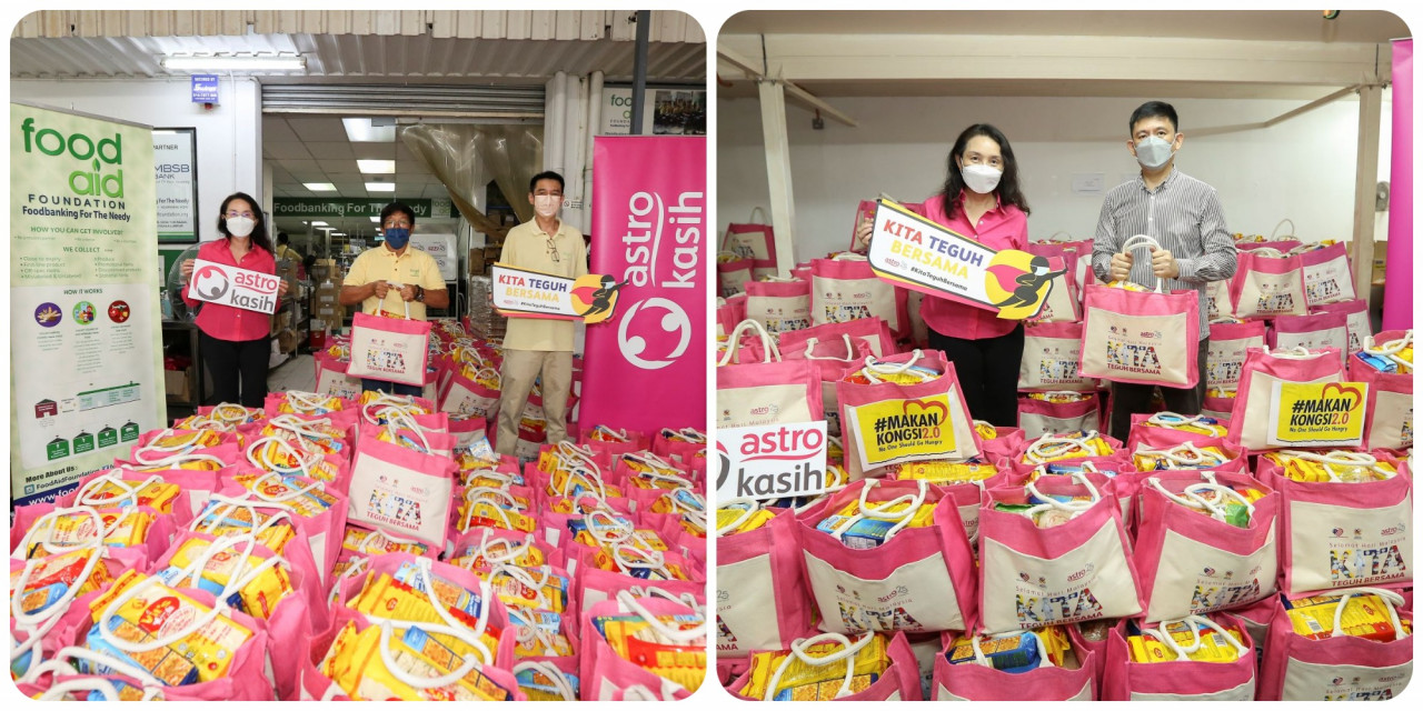 Food Aid Foundation and MakanKongsi2.0 has provided 8 tonnes comprising of food essentials. – Pic courtesy of Astro