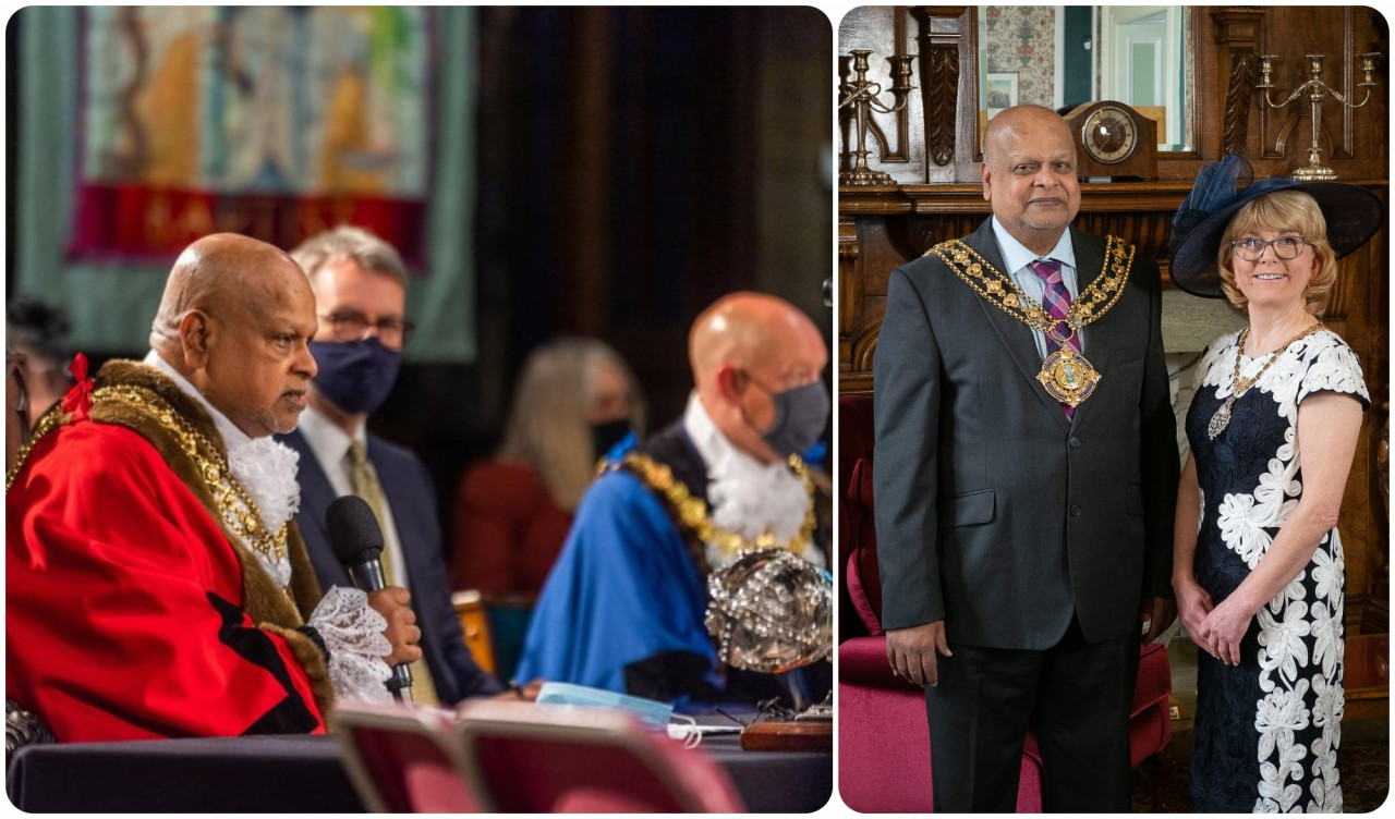 Pillai took the chain and robes of the Mayor’s Office for the Borough of Calderdale in West Yorkshire (right). Mayoress Beverley Pillai has been by Pillai’s side for more than 26 years. – Pix courtesy of Chris Pillai