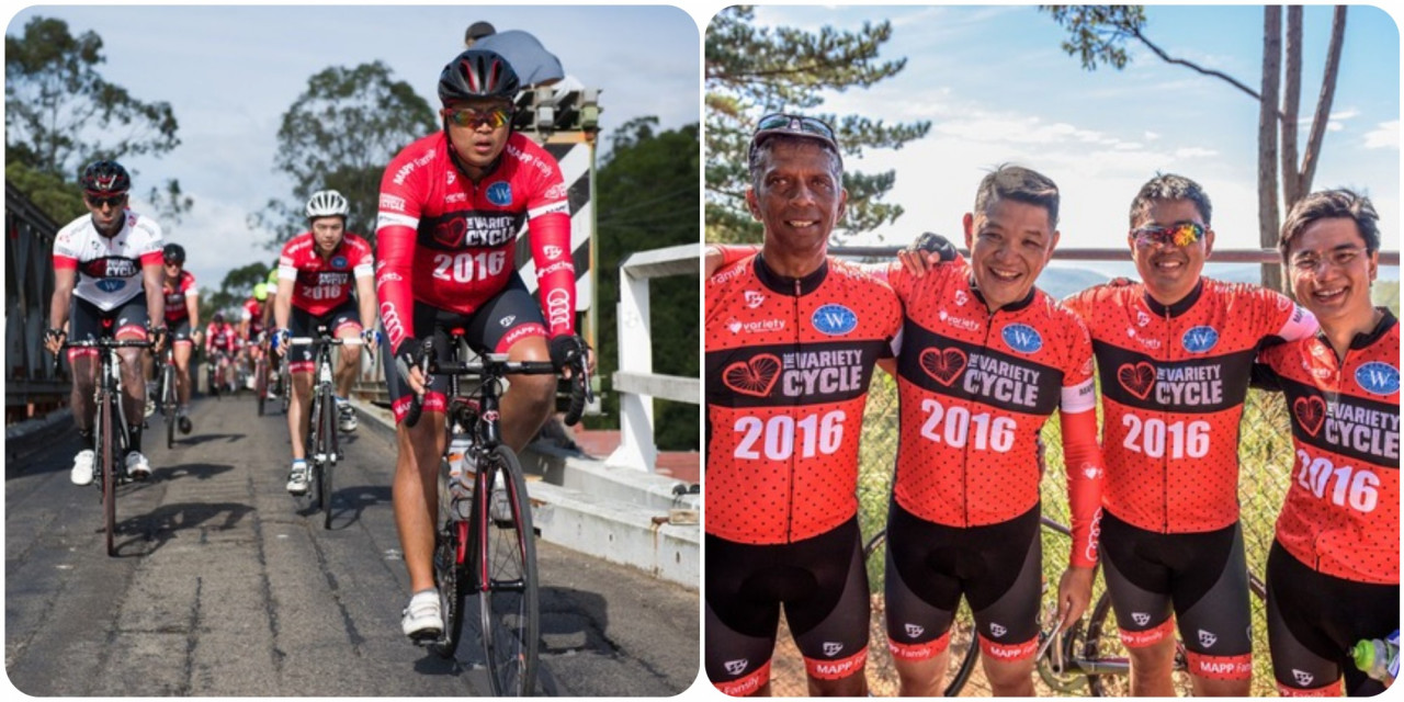 Daniel Yap during his first Aussie ride (left). The Malaysian contingent. – Pic courtesy of Daniel Yap