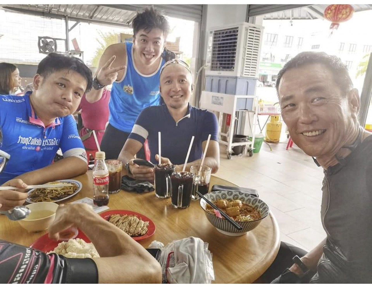 A well-deserved meal after a long ride. – Pic courtesy of Richard Ng