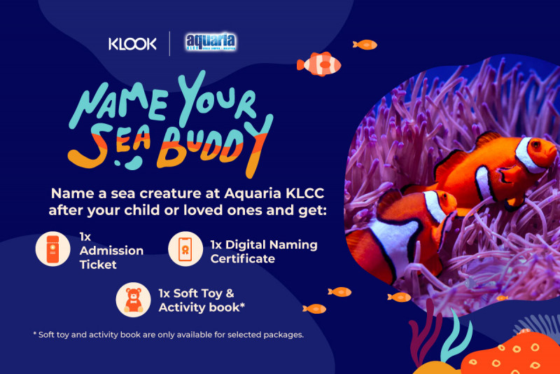 Name a sea buddy with Klook and Aquaria KLCC