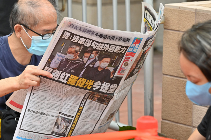 Hong Kong pro-democracy paper execs denied bail under security law