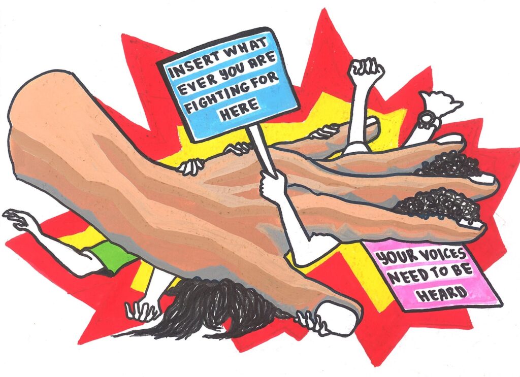Cartoon by Sarah Wahid. – Pic courtesy of Asean Human Rights Cartoon Exhibition