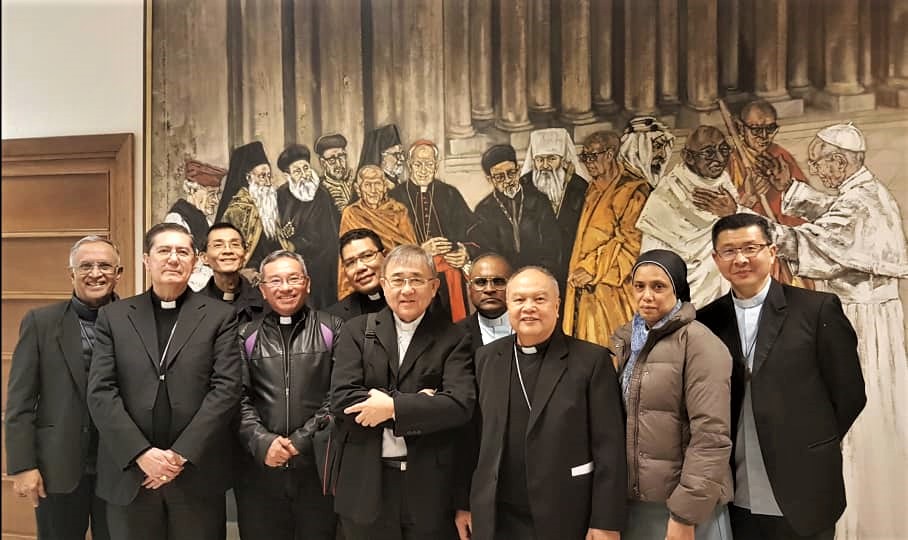 Cardinal Sim (front, third from left) in Rome with members of the Catholic Bishops' Conference of Malaysia, Singapore and Brunei during Ad Limina visit to Rome in 2018. – Pic courtesy of Archbishop of Kuching Simon Poh