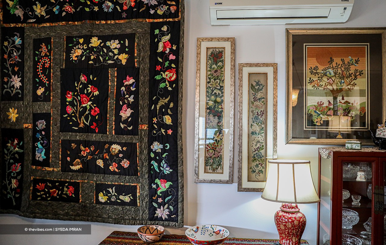 A Jacobean designed quilt with flowers individually designed by Rathi. – SYEDA IMRAN/The Vibes pic