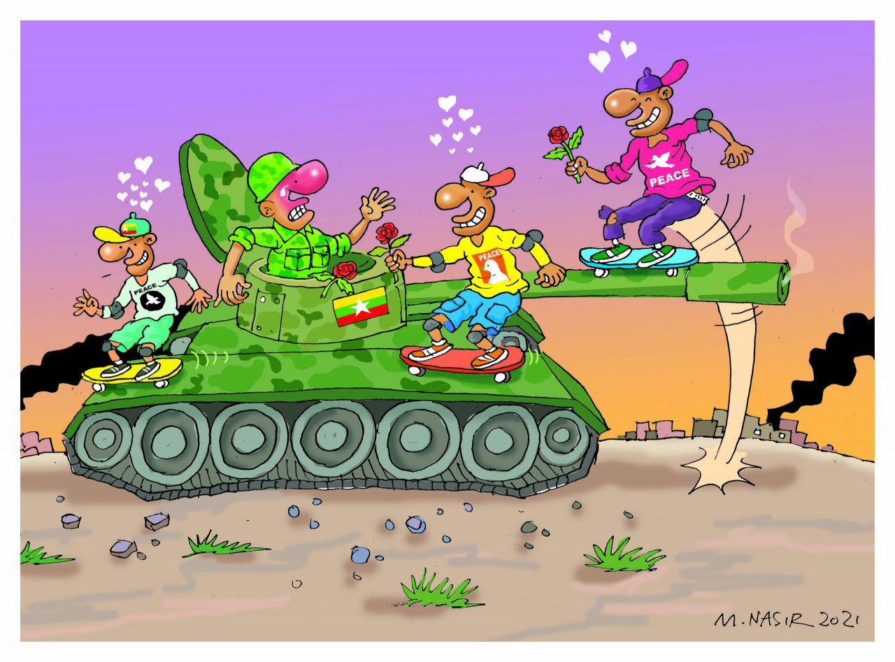 Submission by Muhammad Nasir (Malaysia). – Pic courtesy of Asean Human Rights Cartoon Exhibition 