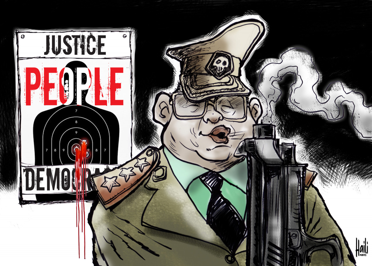 Submission by Haili (Malaysia). – Pic courtesy of Asean Human Rights Cartoon Exhibition 