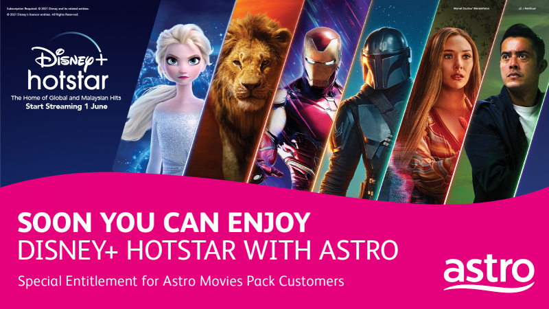 Astro is official distributor of Disney+ Hotstar 