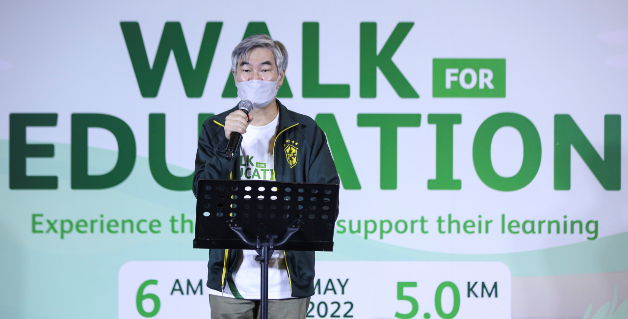 Astro’s Group CEO Henry Tan speaking during the Walk for Education launch event. – Pic courtesy of Astro Kasih