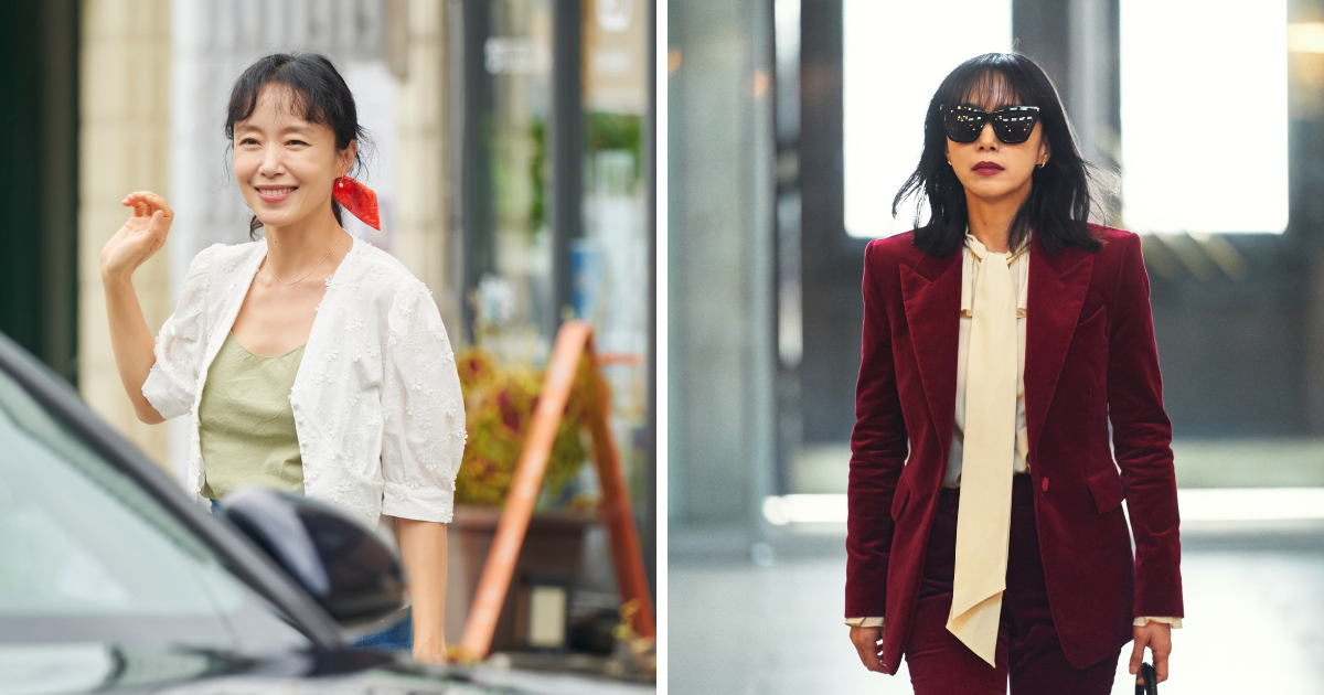 Jeon Do-yeon in Crash Course in Romance (L) and Kill Boksoon (R). – Pics courtesy of Netflix
