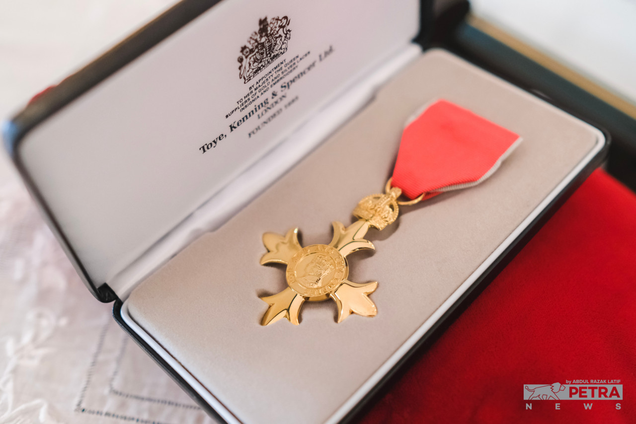 The Order of the British Empire was established by King George V in 1917 to honour those who had served in a non-combative role and to reward contributions to the arts, sciences, charitable work and public service. – The Vibes pic/Abdul Razak Latif