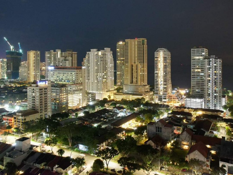 The Burmah Square heritage enclave with its cluster of small art deco houses is dwarfed by high-rise buildings in the surrounding vicinity. – Pic courtesy of Yan Lee, Citizen Awareness Chant Group