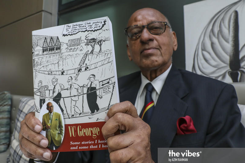 The book is a humourous collection of stories spanning the life and career of one Tan Sri V.C. George. Pic originally appeared on April 3. – AZIM RAHMAN/The Vibes pic