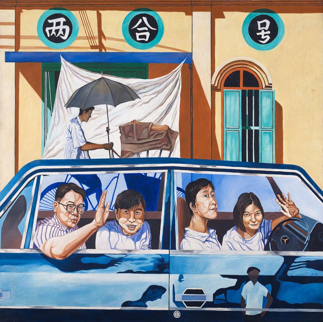 Untitled (Driving Past), 1998. Acrylic on canvas, 127 x 127 cm. – Pic courtesy of Ilham Gallery