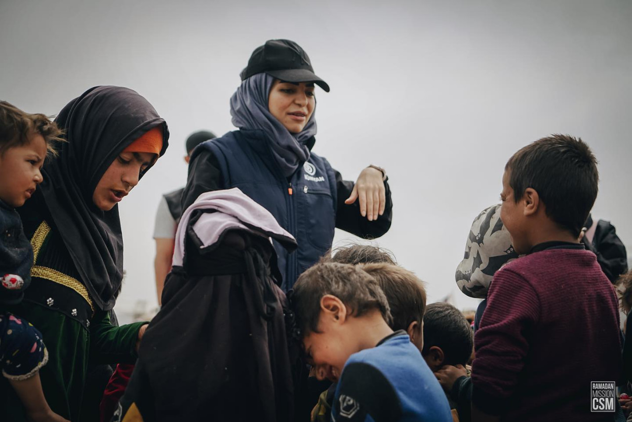 Volunteers meet with Syrian youth at the refugee camps.  – Facebook pic