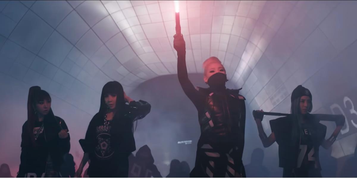 2NE1 in their Come Back Home music video. – YouTube screengrab