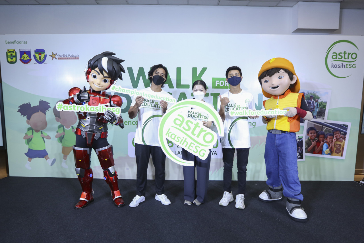 (L-R) Mechamato, Hun Haqeem, Yoon, Wafiy Ilhan, BoBoiBoy. – Pic courtesy of Astro Kasih