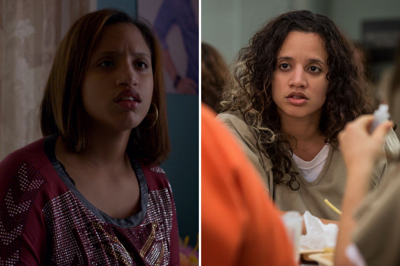 Dasany Kristal Gonzalez as teen Daya (left) and Dascha Polanco as adult Daya (right). – Image courtesy of Netflix