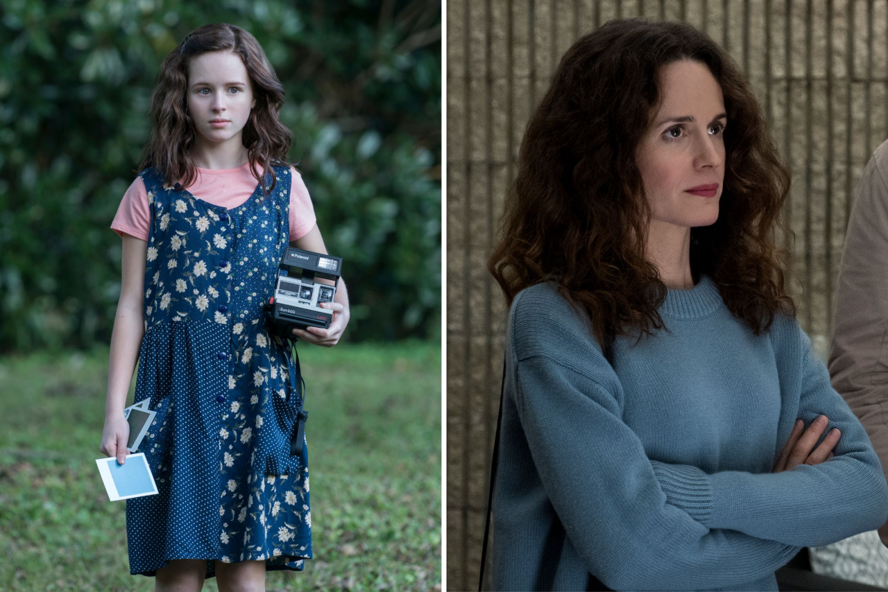 Lulu Wilson as kid Shirley (left) and Elizabeth Reaser as adult Shirley (right). – Image courtesy of Netflix